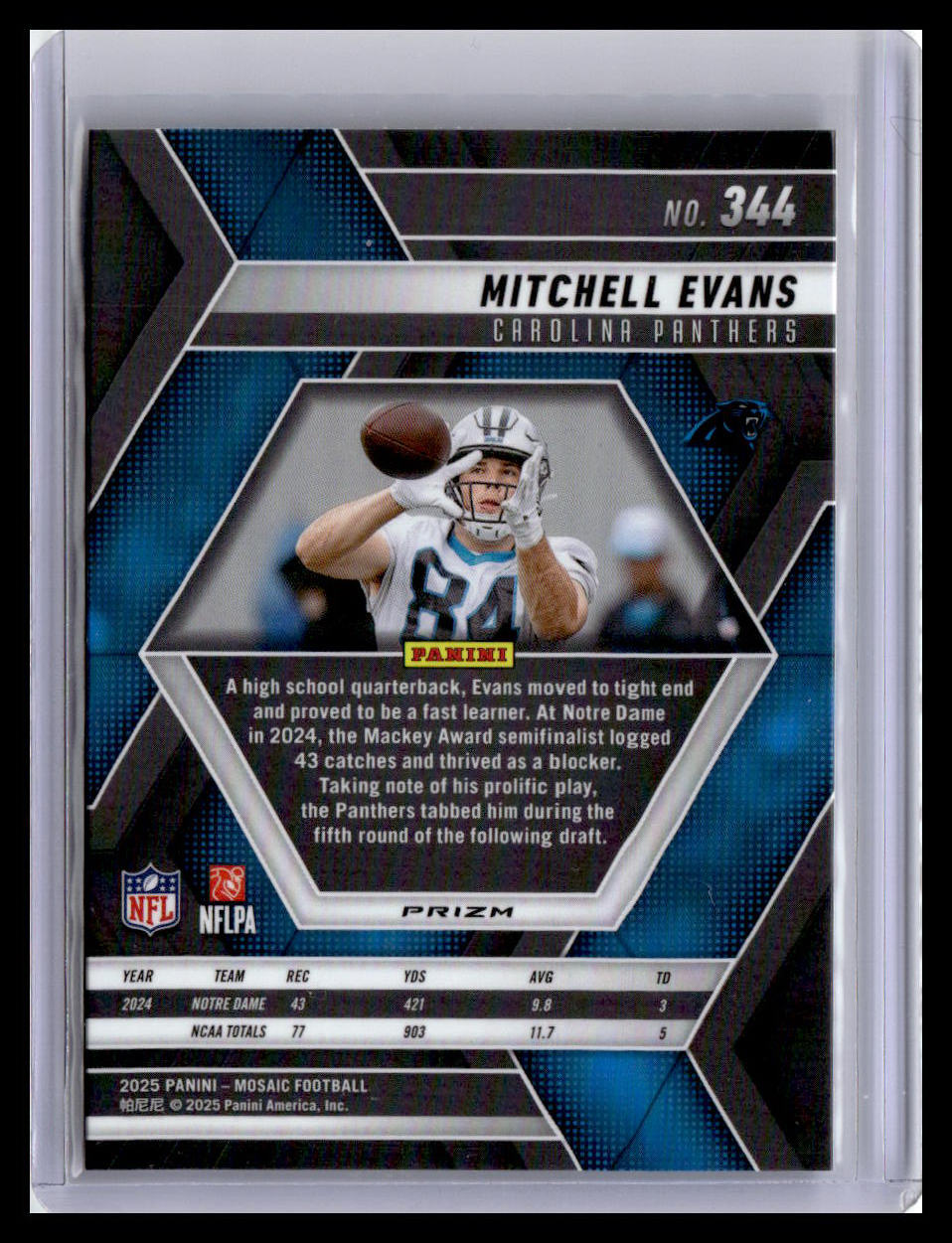 2025 Panini Mosaic #344 Mitchell Evans Mosaic Red and White Stripe