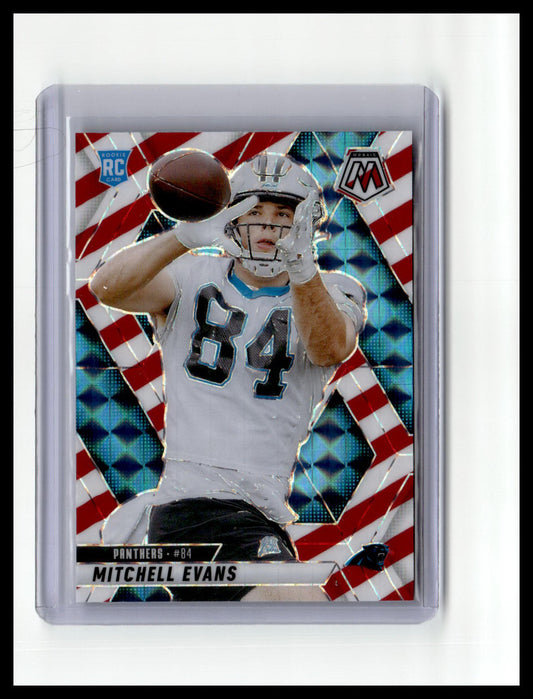 2025 Panini Mosaic #344 Mitchell Evans Mosaic Red and White Stripe