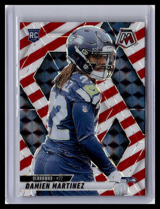 2025 Panini Mosaic #360 Damien Martinez Mosaic Red and White Stripe