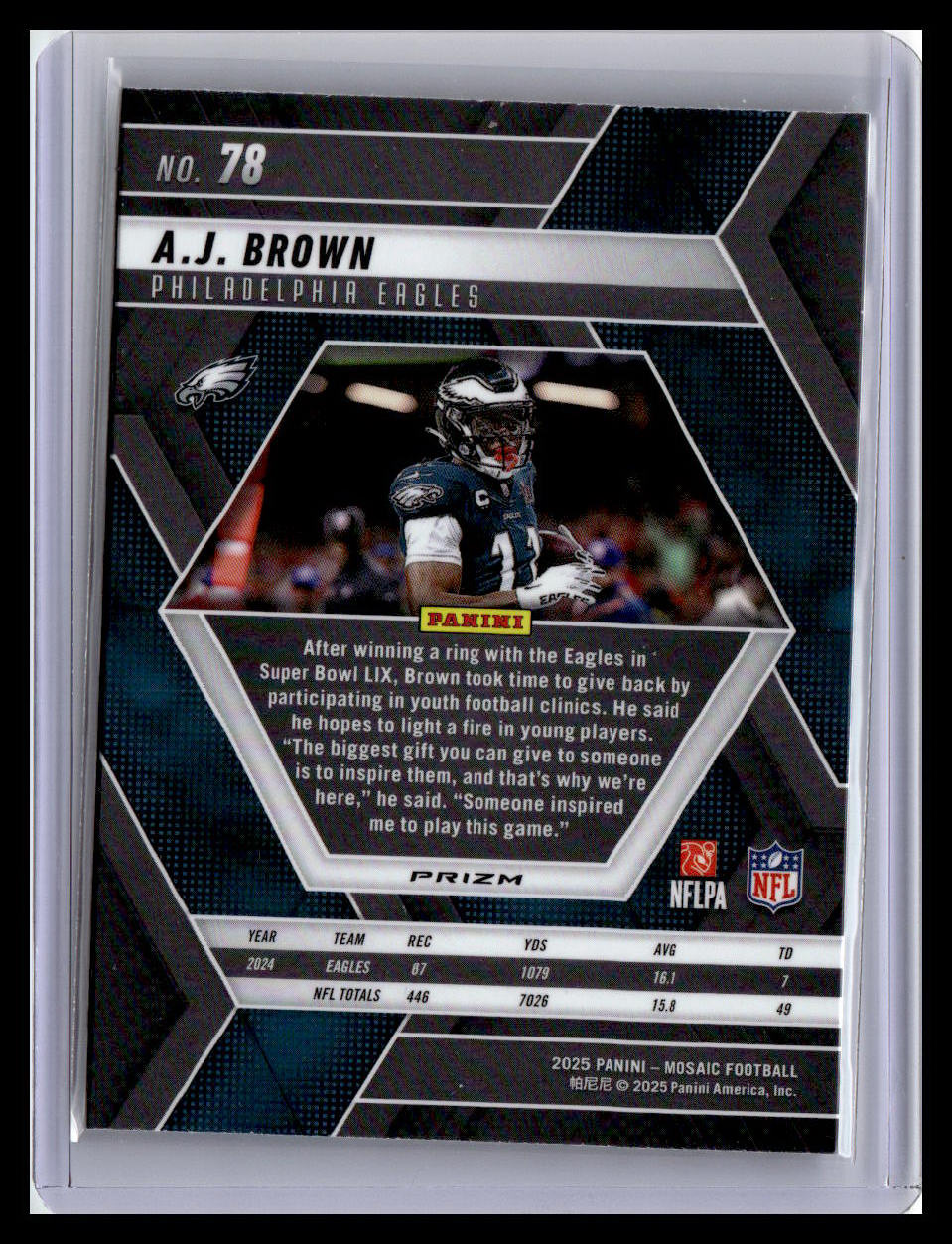2025 Panini Mosaic #78 A.J. Brown Mosaic