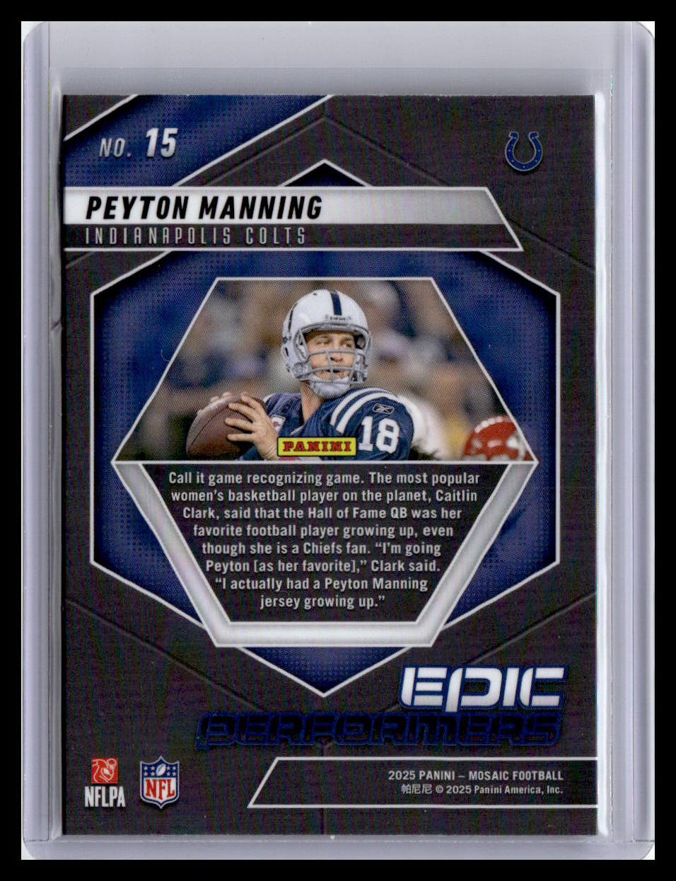 2025 Panini Mosaic #15 Peyton Manning Epic Performers Mosaic