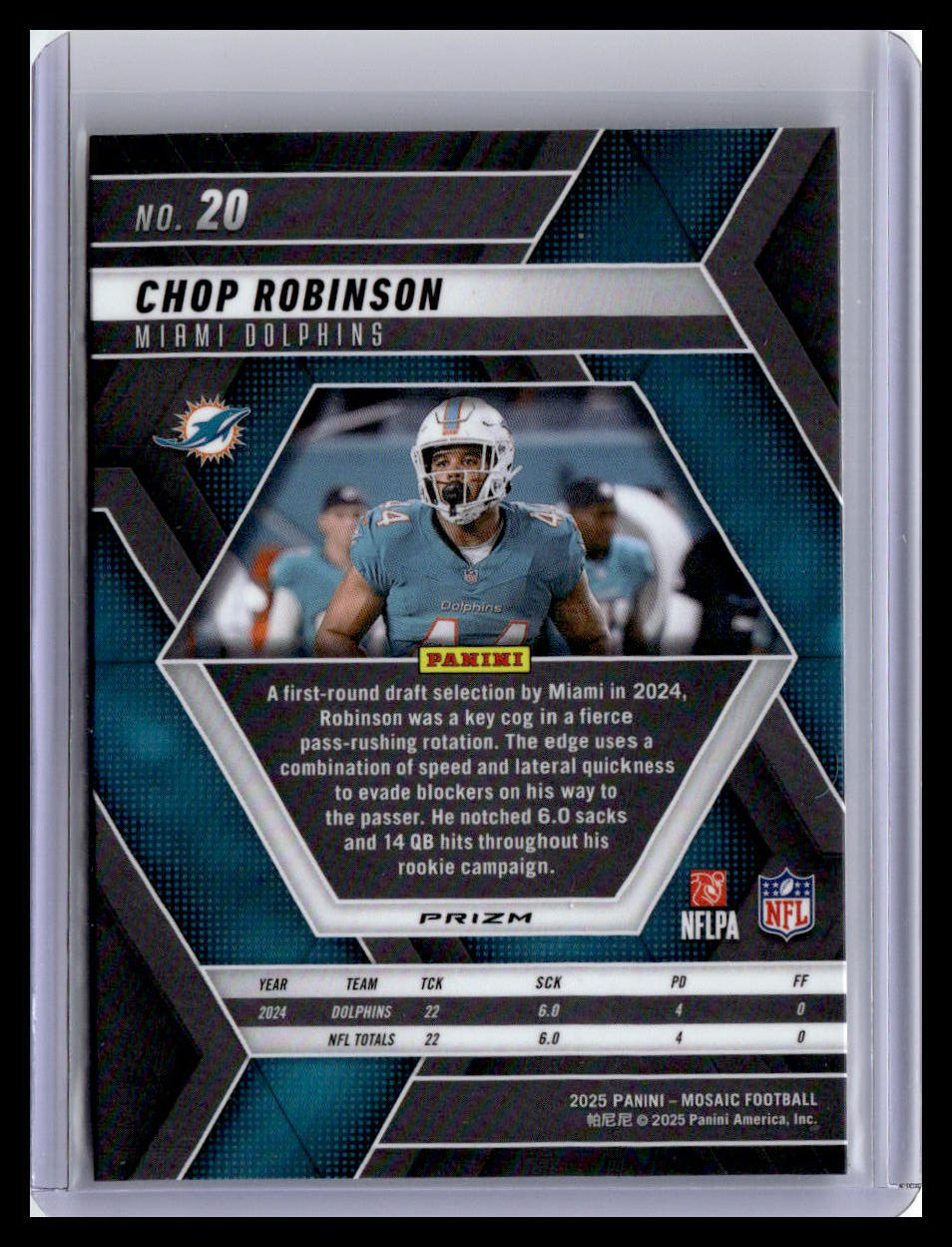 2025 Panini Mosaic #20 Chop Robinson Mosaic
