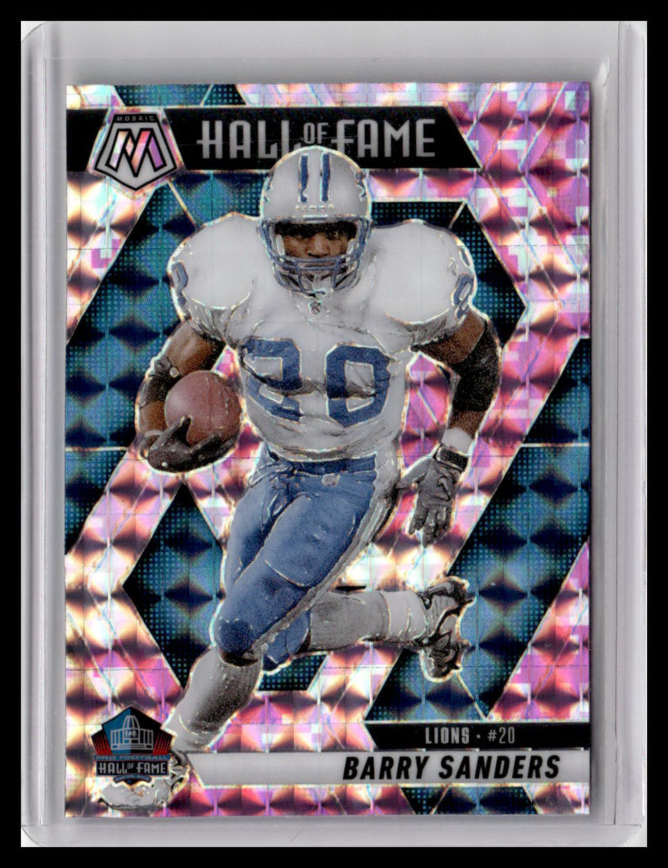 2025 Panini Mosaic #291 Barry Sanders Mosaic Camo Pink
