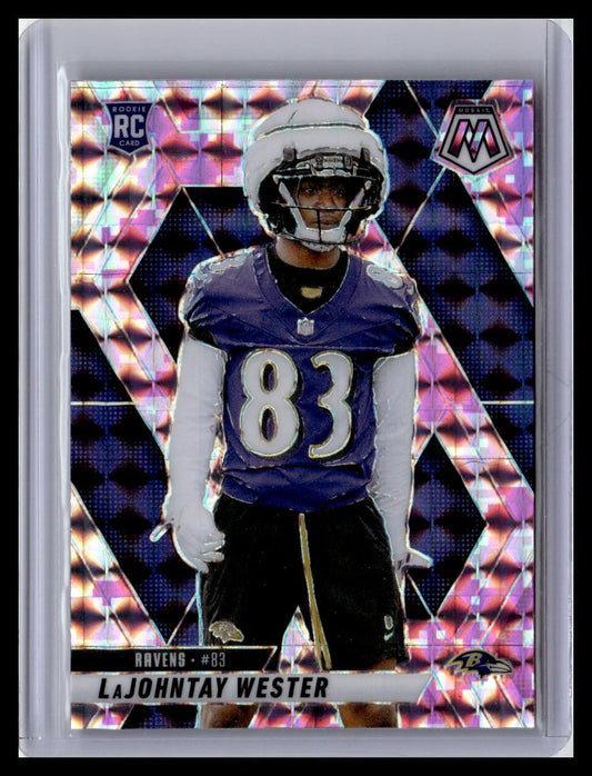 2025 Panini Mosaic #366 LaJohntay Wester Mosaic Camo Pink