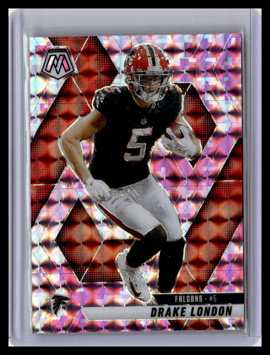 2025 Panini Mosaic #250 Drake London Mosaic Camo Pink