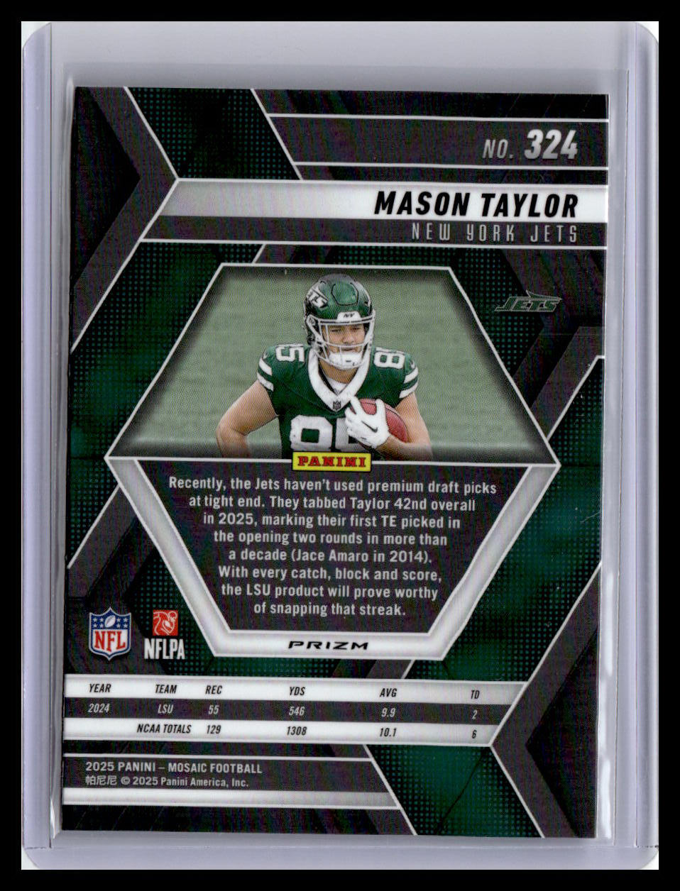 2025 Panini Mosaic #324 Mason Taylor Mosaic Camo Pink