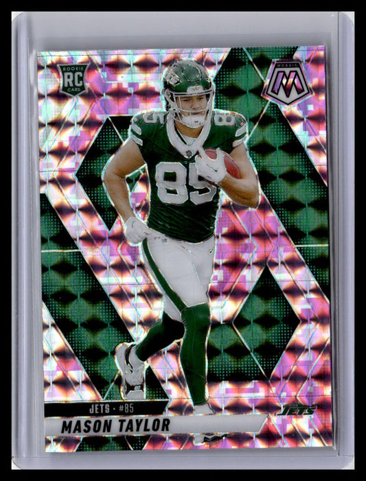 2025 Panini Mosaic #324 Mason Taylor Mosaic Camo Pink