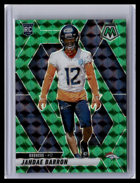 2025 Panini Mosaic #361 Jahdae Barron Mosaic Green