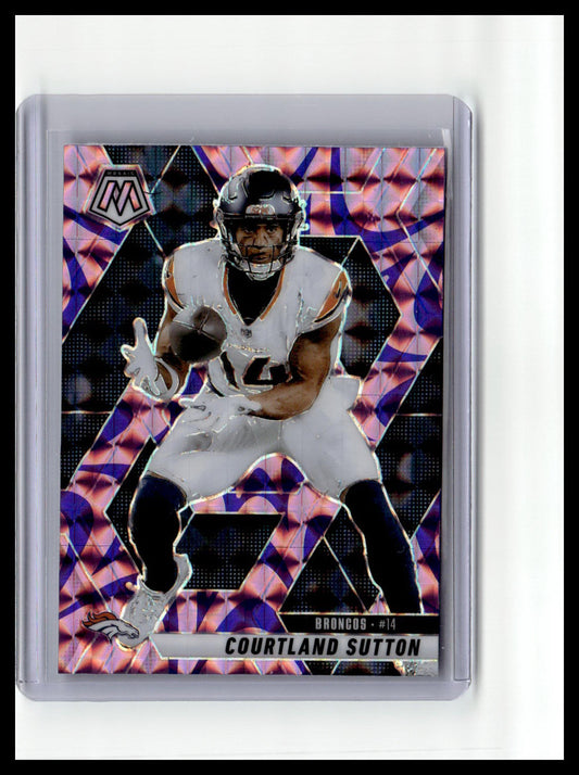 2025 Panini Mosaic #64 Courtland Sutton Mosaic Reactive Purple