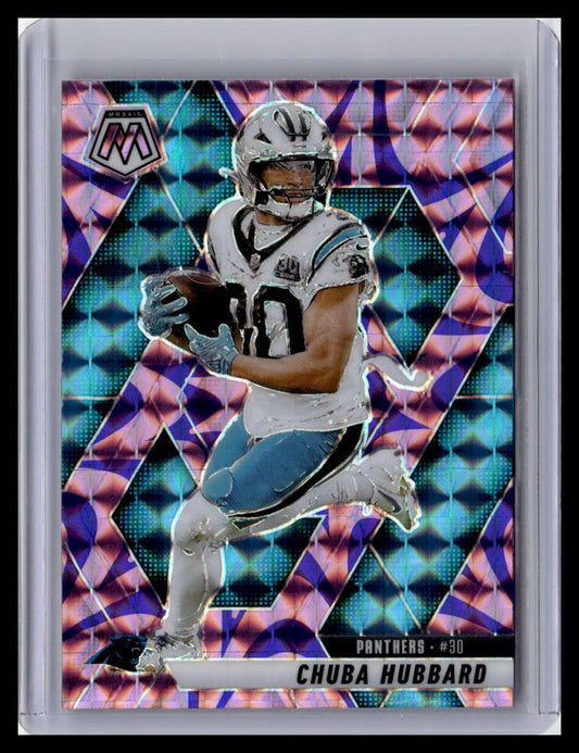2025 Panini Mosaic #193 Chuba Hubbard Mosaic Reactive Purple