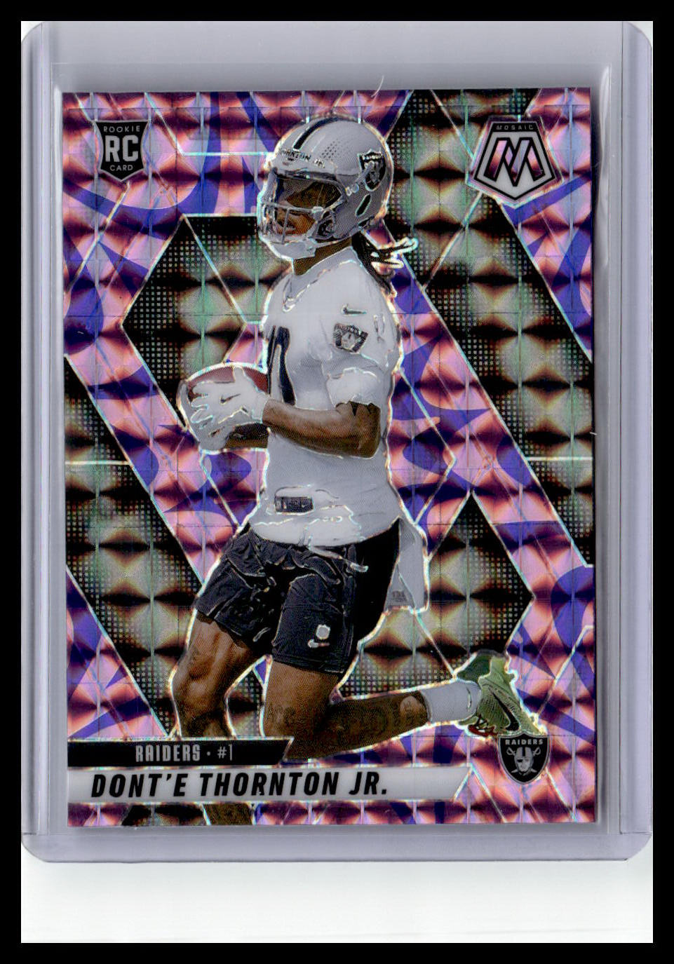 2025 Panini Mosaic #369 Dont'e Thornton Jr. Mosaic Reactive Purple