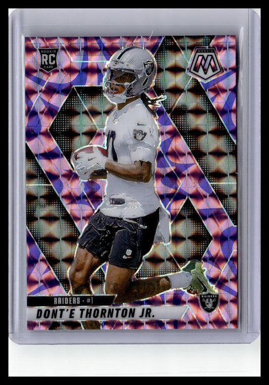2025 Panini Mosaic #369 Dont'e Thornton Jr. Mosaic Reactive Purple