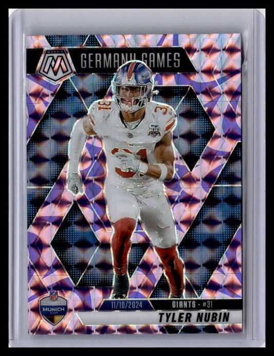2025 Panini Mosaic #261 Tyler Nubin Mosaic Reactive Purple
