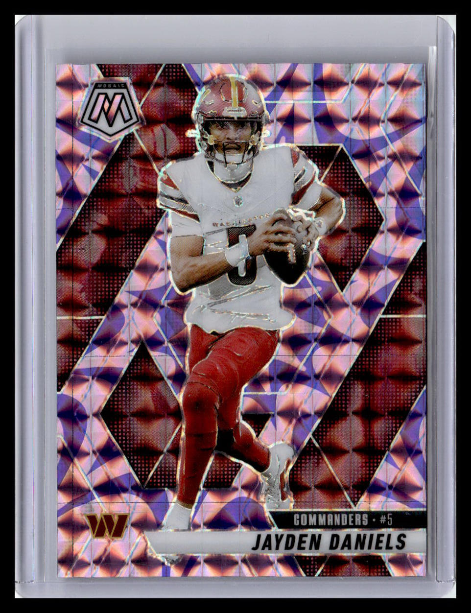 2025 Panini Mosaic #232 Jayden Daniels Mosaic Reactive Purple