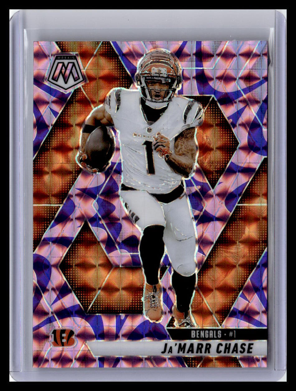 2025 Panini Mosaic #11 Ja'Marr Chase Mosaic Reactive Purple