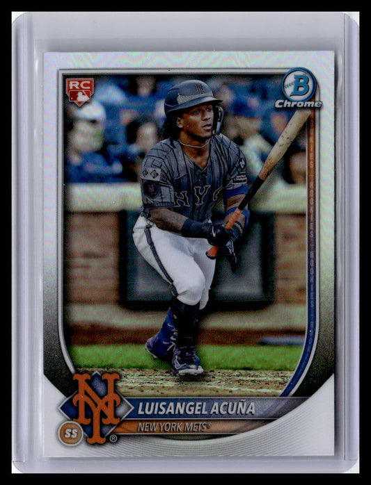 2025 Bowman Chrome #32 Luisangel Acuña RC Red Variation