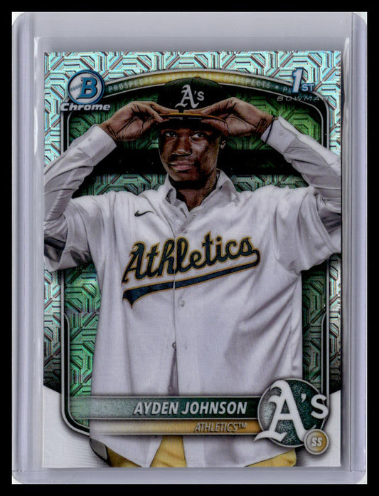 2025 Bowman Chrome #BCP-197 Ayden Johnson 1st Bowman Mojo Refractor