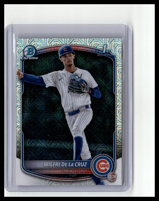 2025 Bowman Chrome #BCP-209 Wilfri De La Cruz 1st Bowman Mojo Refractor