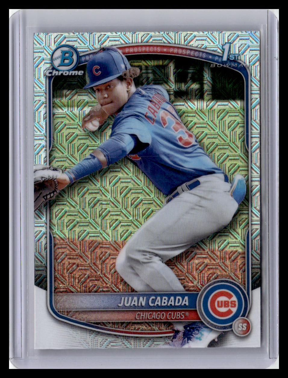 2025 Bowman Chrome #BCP-207 Juan Cabada 1st Bowman Mojo Refractor