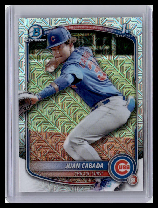 2025 Bowman Chrome #BCP-207 Juan Cabada 1st Bowman Mojo Refractor