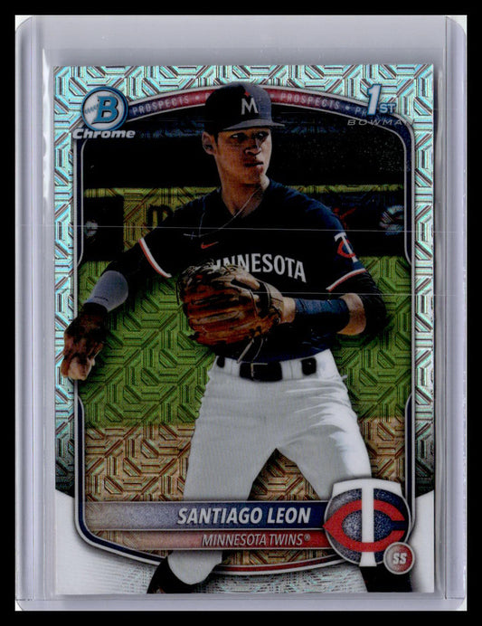 2025 Bowman Chrome #BCP-247 Santiago Leon 1st Bowman Mojo Refractor