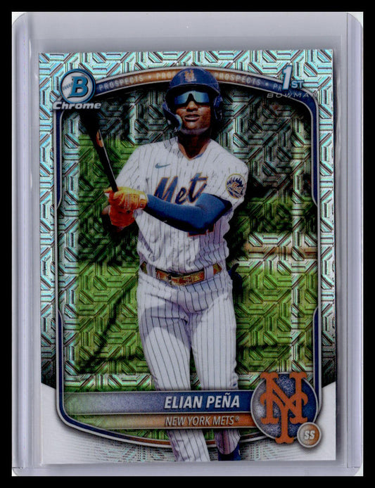 2025 Bowman Chrome #BCP-155 Elian Peña 1st Bowman Mojo Refractor