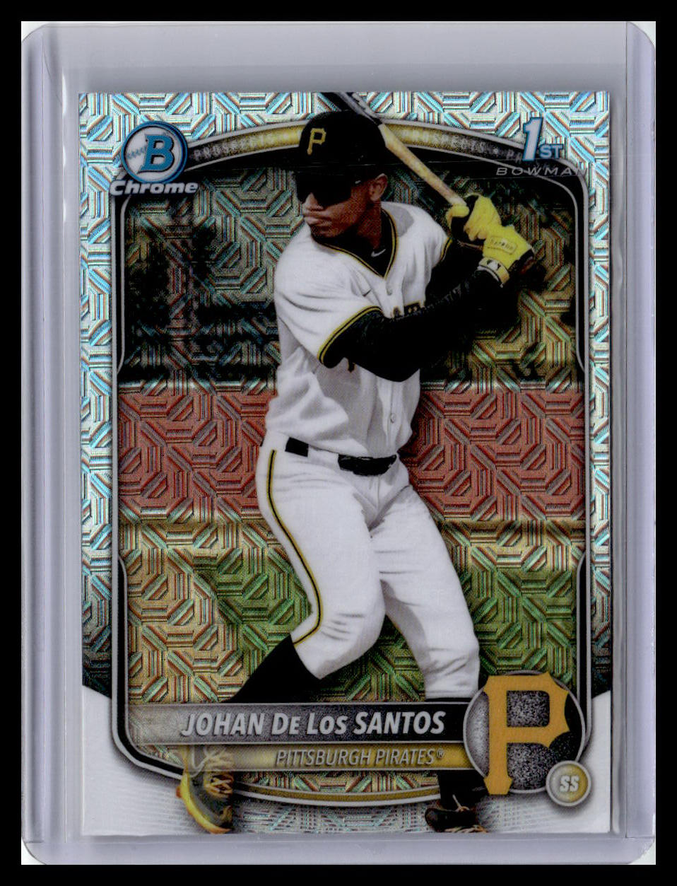 2025 Bowman Chrome #BCP-163 Johan De Los Santos 1st Bowman Mojo Refractor 1