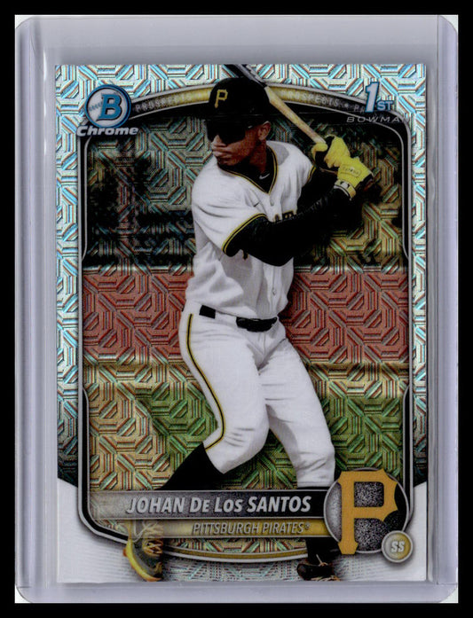 2025 Bowman Chrome #BCP-163 Johan De Los Santos 1st Bowman Mojo Refractor 1