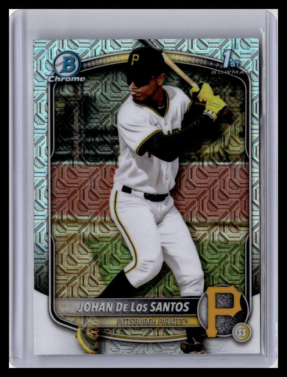 2025 Bowman Chrome #BCP-163 Johan De Los Santos 1st Bowman Mojo Refractor