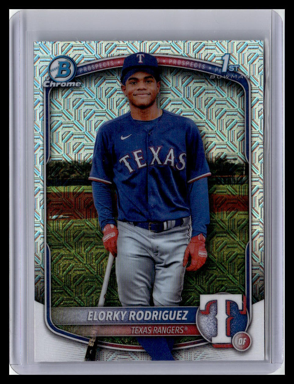 2025 Bowman Chrome #BCP-186 Elorky Rodriguez 1st Bowman Mojo Refractor