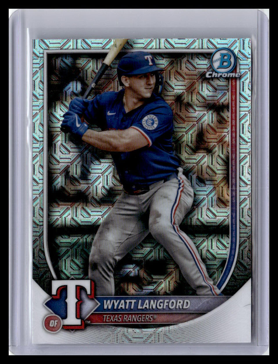 2025 Bowman Chrome #36 Wyatt Langford Mojo Refractors