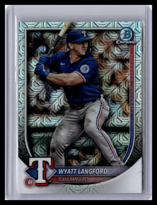 2025 Bowman Chrome #36 Wyatt Langford Mojo Refractors