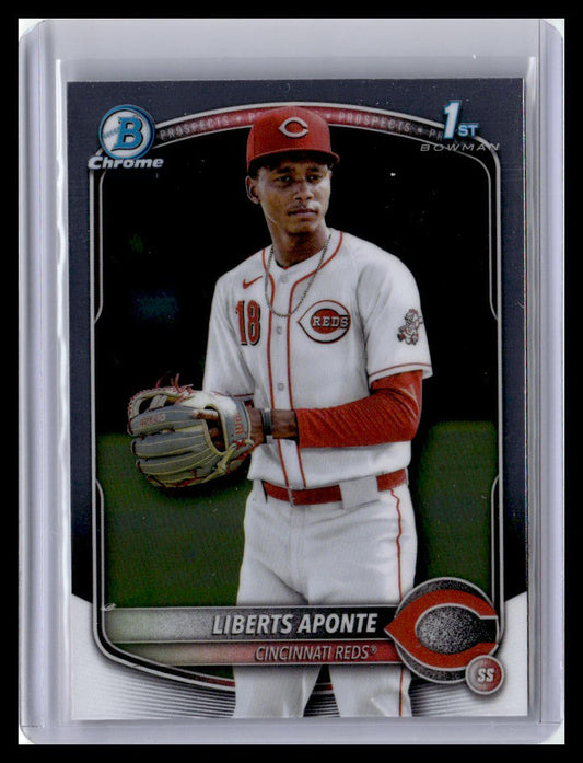 2025 Bowman Chrome #BCP-174 Liberts Aponte Prospects 1st Bowman