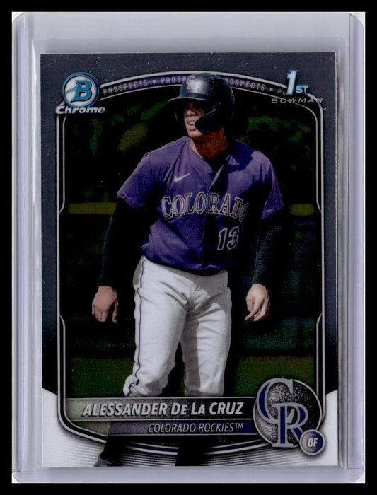 2025 Bowman Chrome #BCP-219 Alessander De La Cruz Prospects 1st Bowman