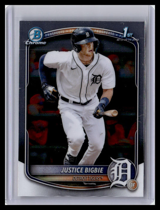 2025 Bowman Chrome #BCP-215 Justice Bigbie Prospects 1st Bowman