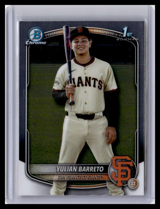 2025 Bowman Chrome #BCP-229 Yulian Barreto Prospects 1st Bowman