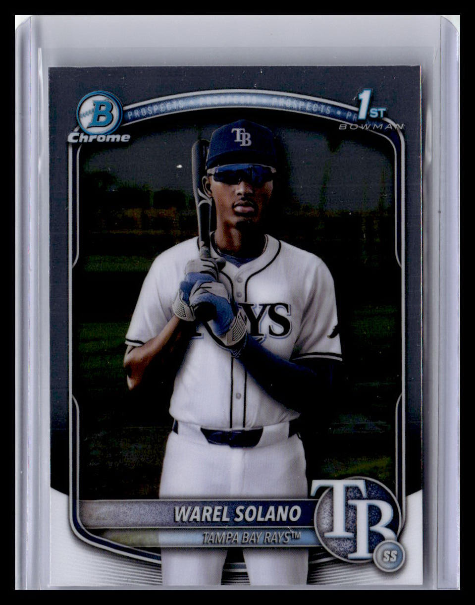 2025 Bowman Chrome #BCP-225 Warel Solano Prospects 1st Bowman 1