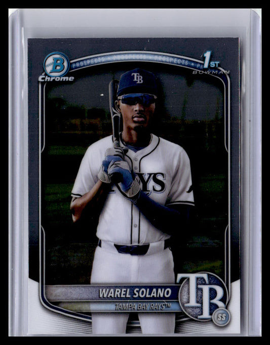 2025 Bowman Chrome #BCP-225 Warel Solano Prospects 1st Bowman 1