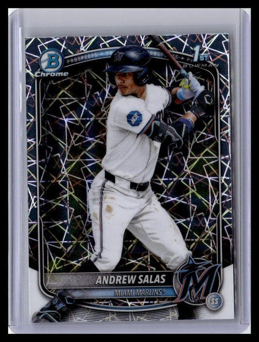 2025 Bowman Chrome #BCP-156 Andrew Salas Prospects Laser 1st Bowman