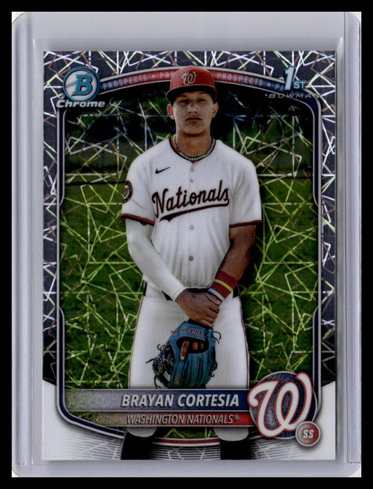 2025 Bowman Chrome #BCP-211 Brayan Cortesia Prospects Laser 1st Bowman