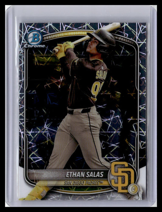 2025 Bowman Chrome #BCP-169 Ethan Salas Prospects Laser 1st Bowman