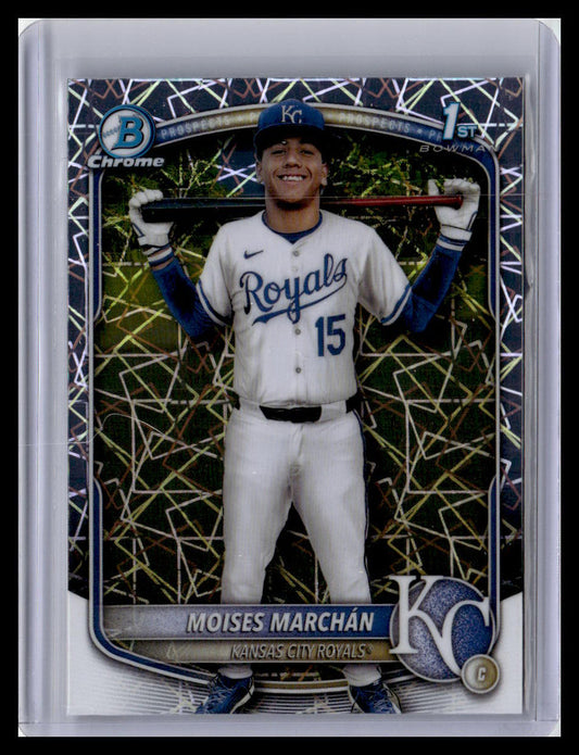 2025 Bowman Chrome #BCP-242 Moises Marchan Prospects Laser 1st Bowman