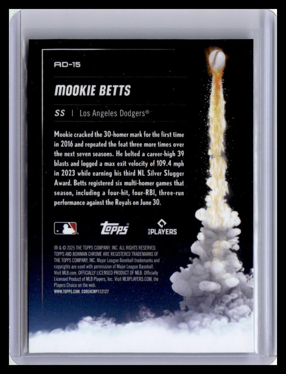 2025 Bowman Chrome #AD-15 Mookie Betts Adios