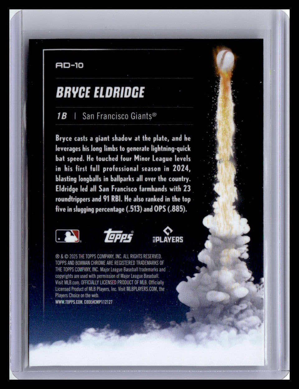 2025 Bowman Chrome #AD-10 Bryce Eldridge Adios
