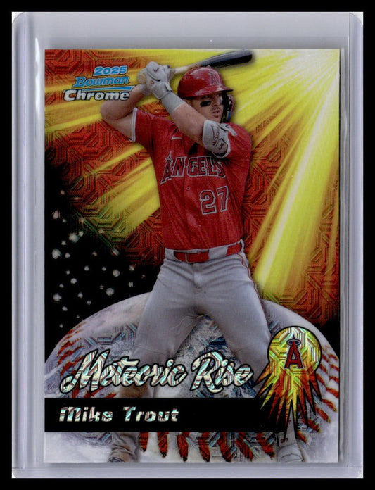 2025 Bowman Chrome #MR-2 Mike Trout Meteoric Rise Mojo Refractor