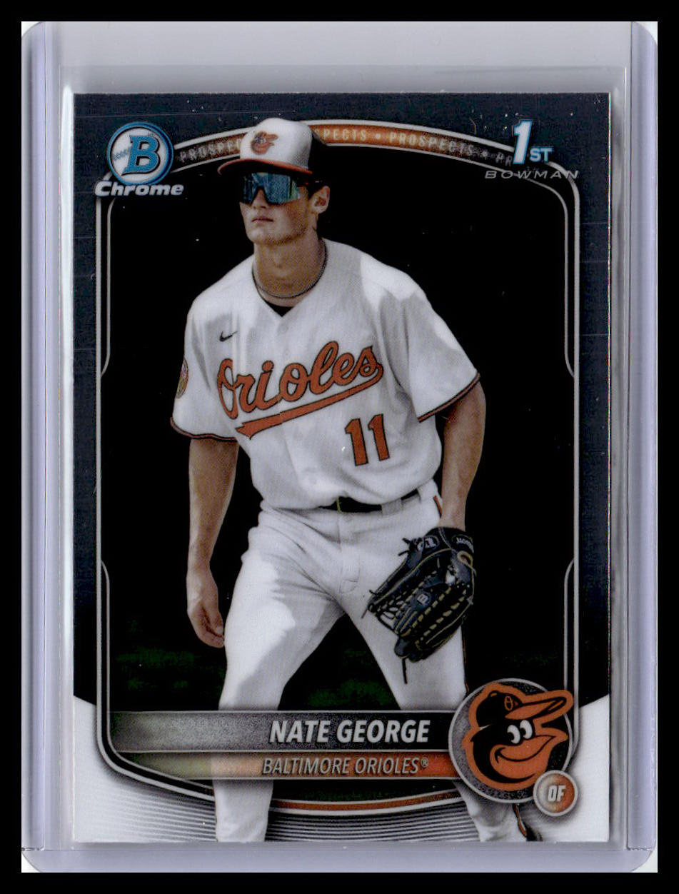 2025 Bowman Chrome #BCP-184 Nate George Prospects 1st Bowman