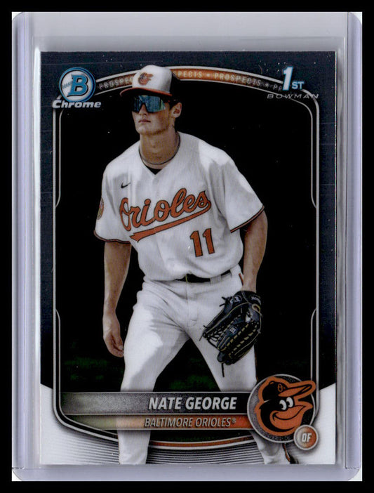 2025 Bowman Chrome #BCP-184 Nate George Prospects 1st Bowman