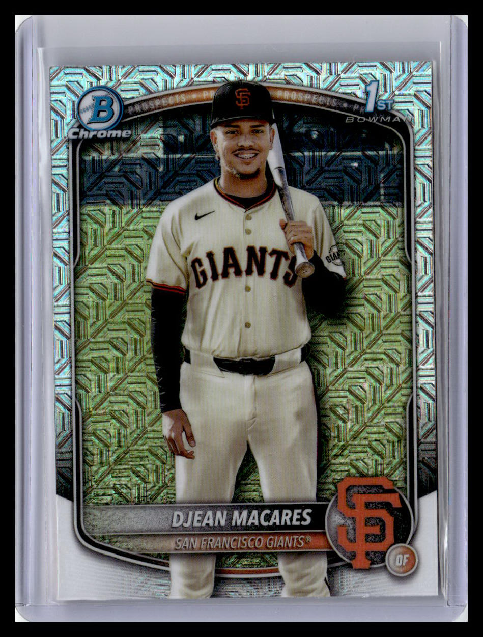 2025 Bowman Chrome #BCP-237 Djean Macares Mojo Prospects 1st Bowman 1