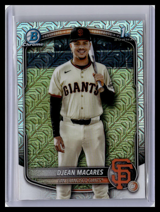 2025 Bowman Chrome #BCP-237 Djean Macares Mojo Prospects 1st Bowman 1