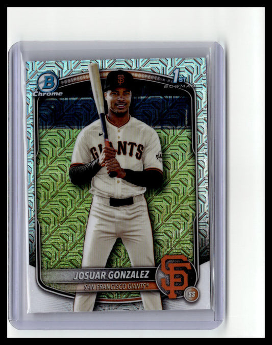 2025 Bowman Chrome #BCP-153 Josuar Gonzalez Prospects 1st Bowman Mojo